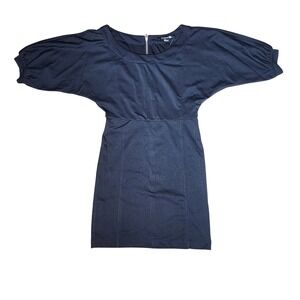 Forever 21 Mini‎ Dress M Navy Blue Dolman Sleeve Stretch Bodycon